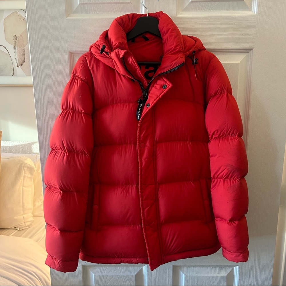 Aritzia Red SuperPuff Coat